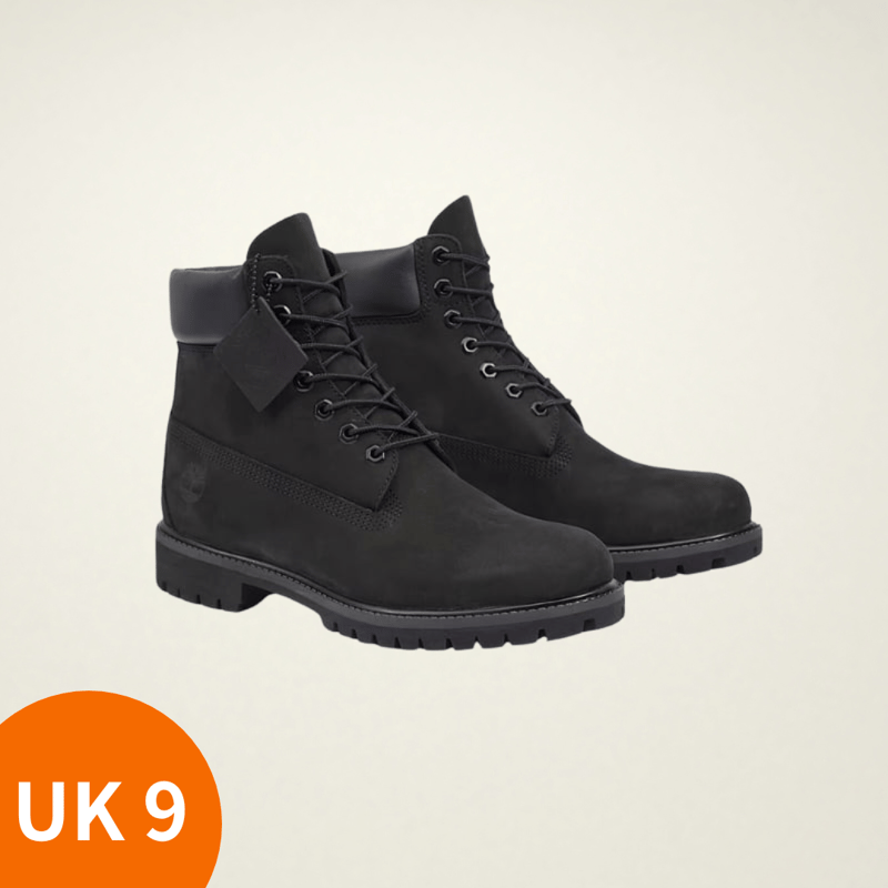 Timberland Premium 6 in Waterproof Boot Black Nubuck (UK9)