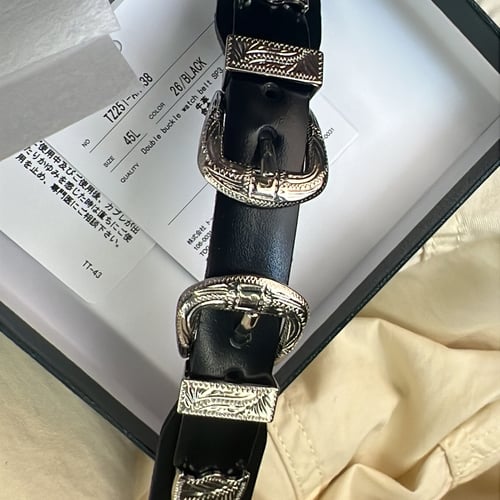 TOGA Double buckle watch belt Black（Double buckle 