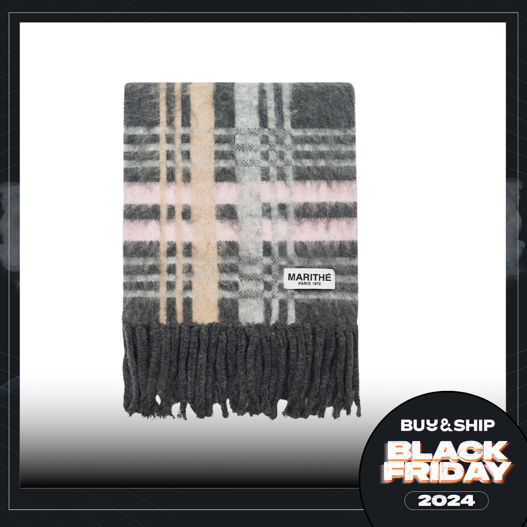 ★MARITHE★REGULAR LOGO CHECK CHUNKY MUFFLER org.jpg