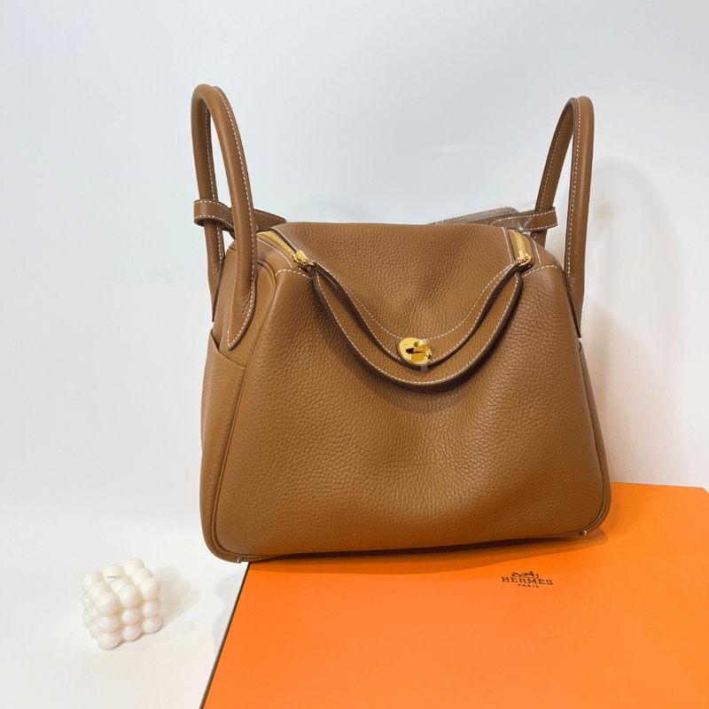 Lindy 30 Shoulder Bag (37 Gold, Gold Brown, Gold Buckle, TC)