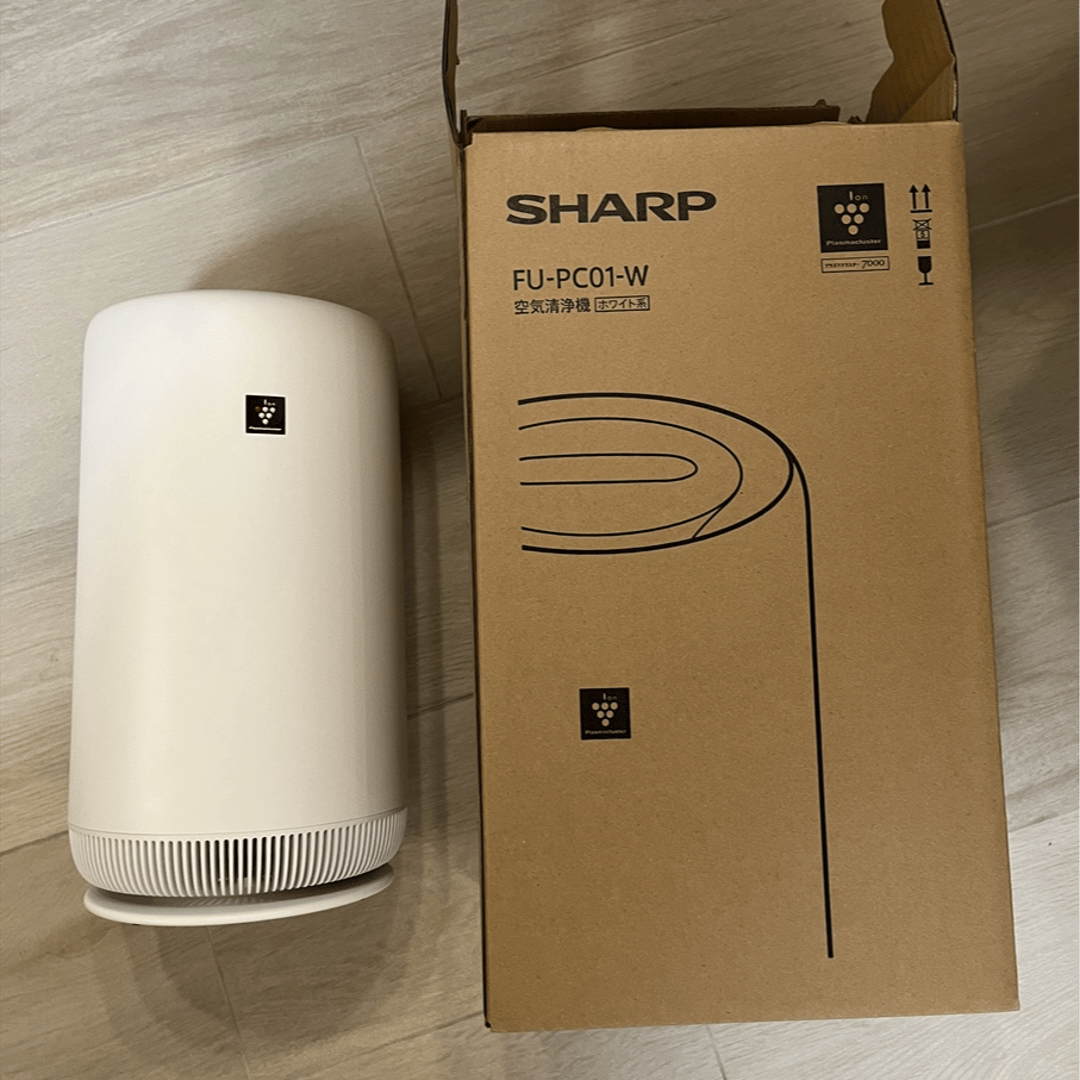 SHARP FU-NC01-W WHITE プラズマクラスター空気清浄機 新品 - 空気清浄 