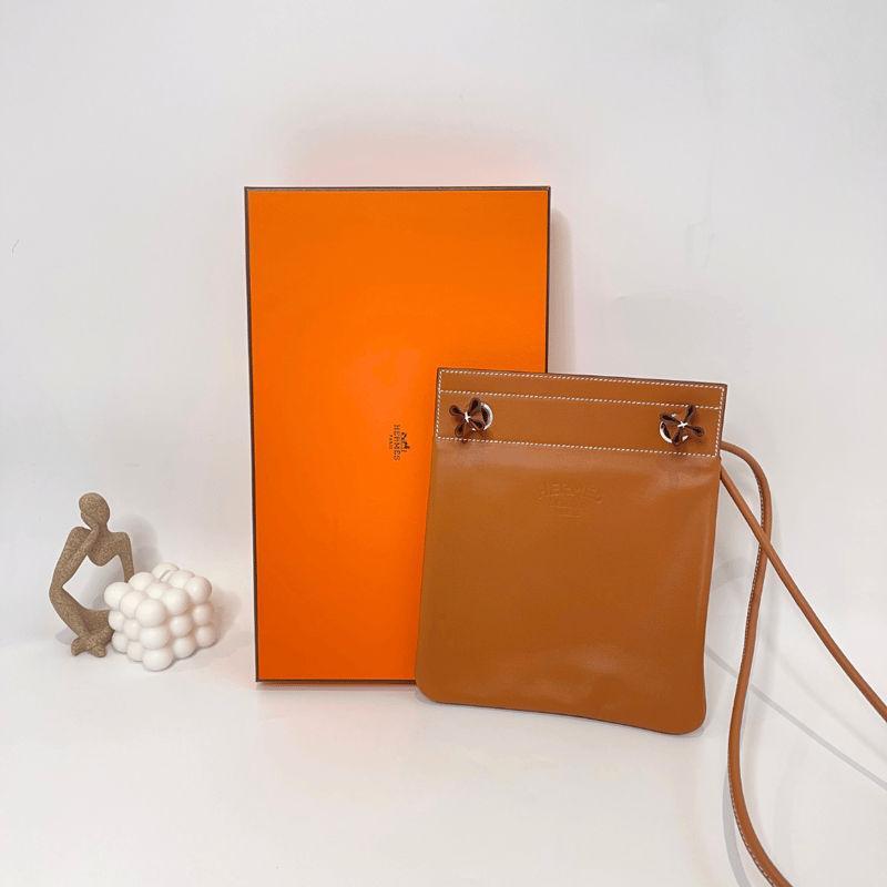  Hermès Calvi Duo Gold 卡包 (金棕) 