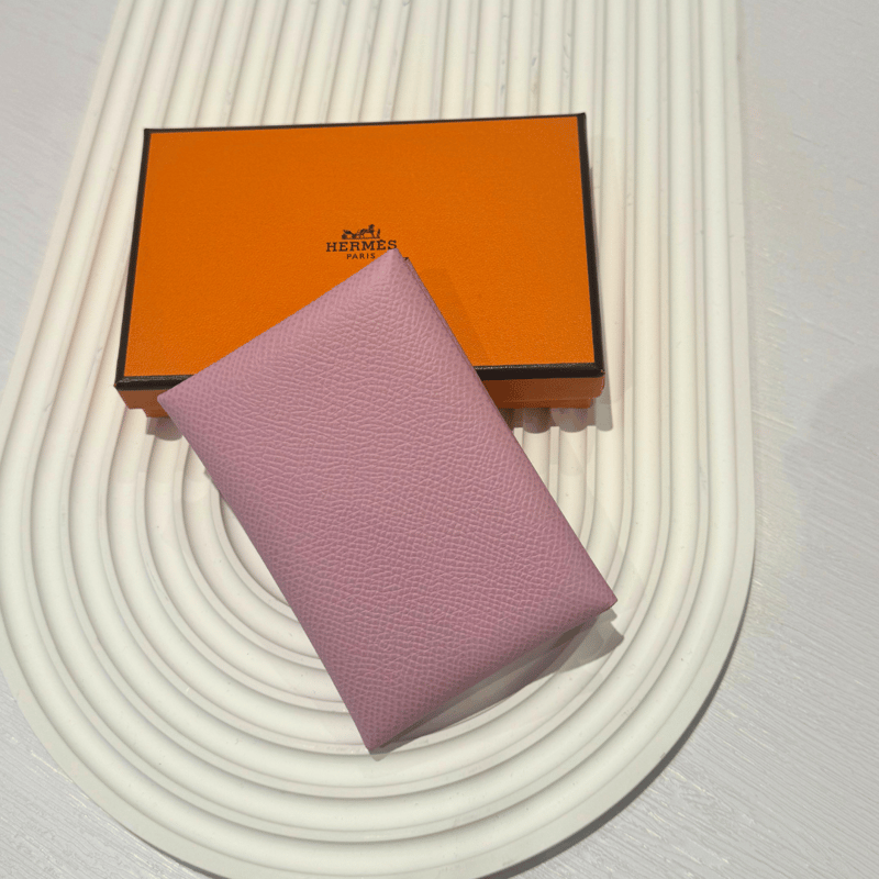 Hermès Calvi Duo Mauve Sylvestre 卡包 (錦葵紫粉)