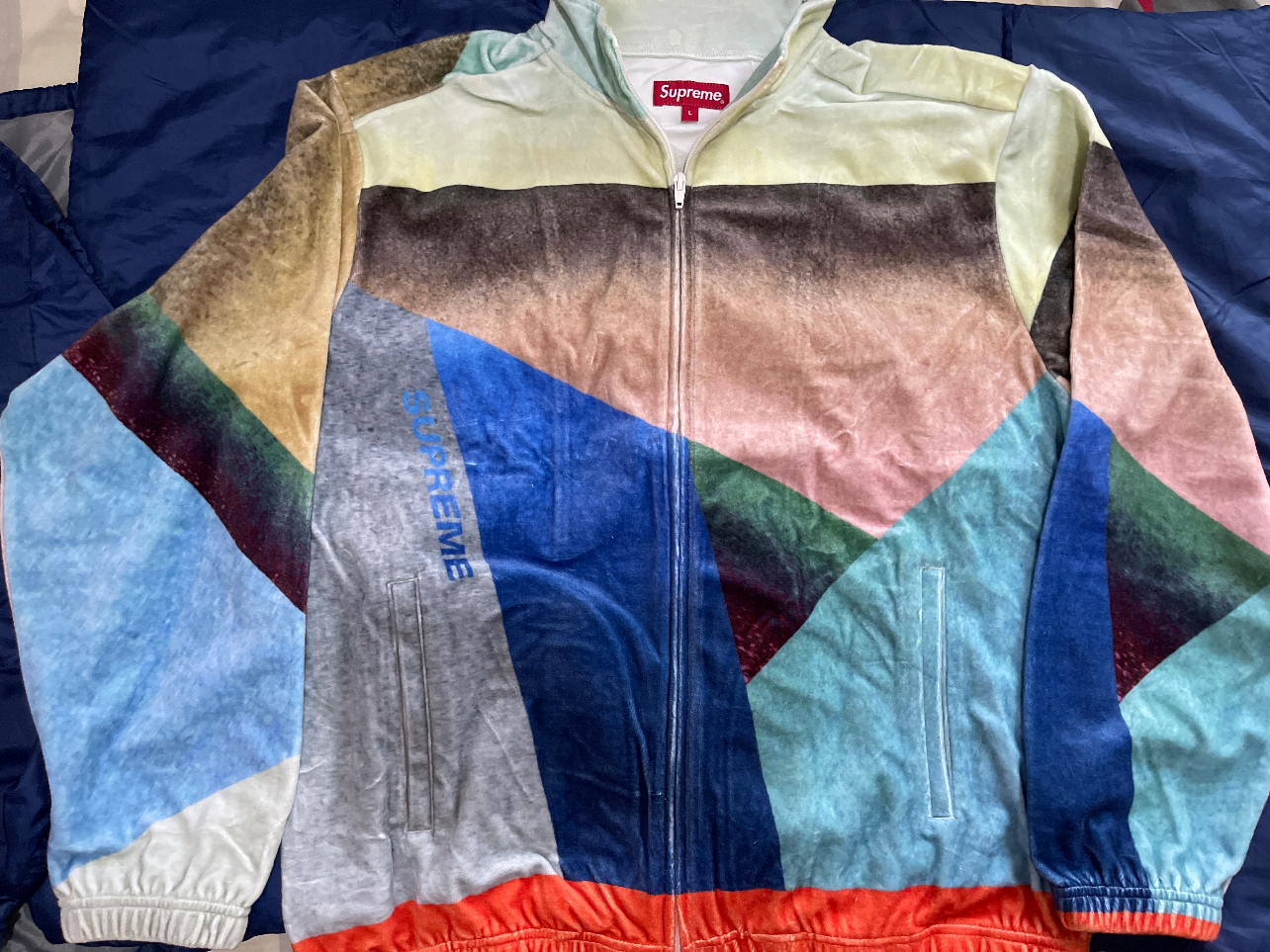 オンライン学習 新品 Supreme Geo Velour Track Jacket L - トップス