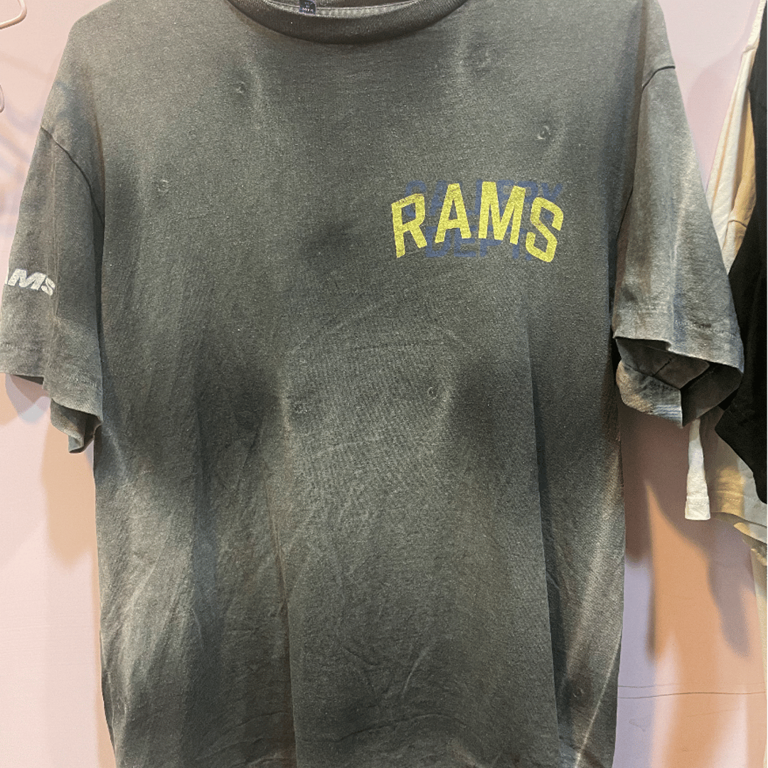 Gallery Dept Gdx La Rams Sun Faded Black Tee