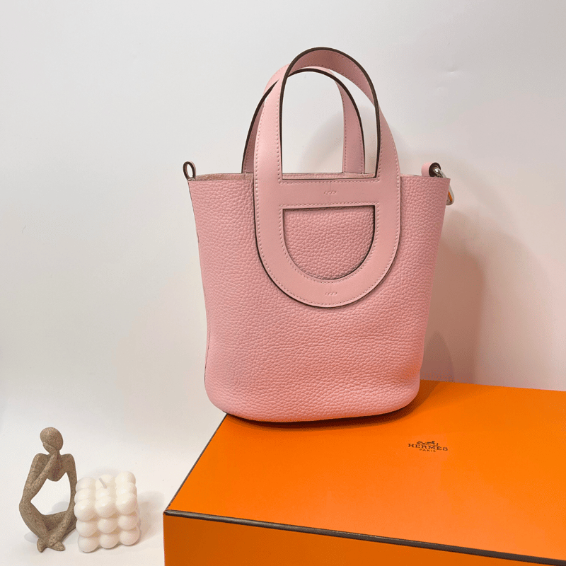 意大利 Hermès In the Loop 18 手挽袋 櫻花粉銀扣 (Rose Sakura / PHW)